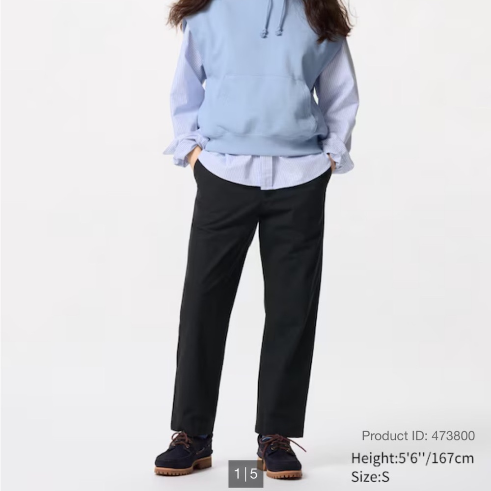 Uniqlo Cotton Relaxed Ankle Pants